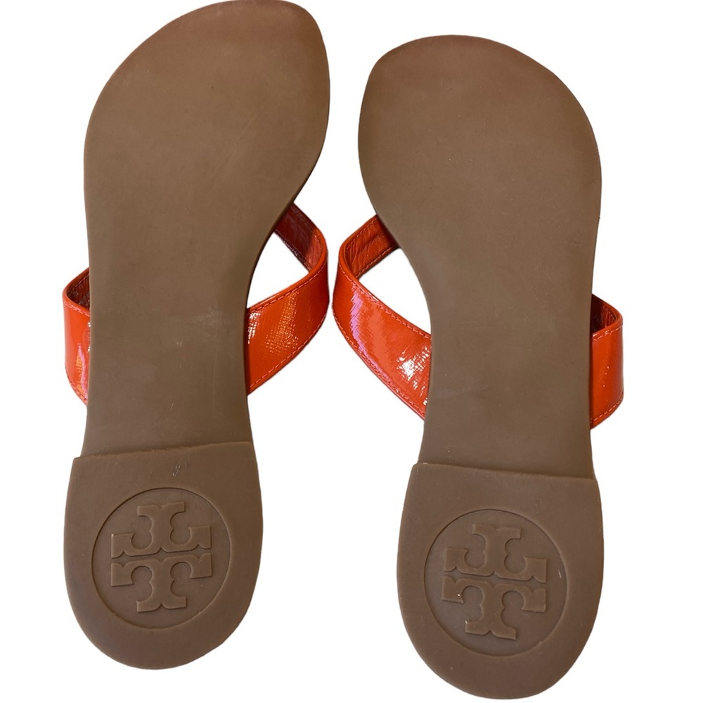 Tory Burch Thora Patent Leather Thong Flip Flops - Picture 4 of 4